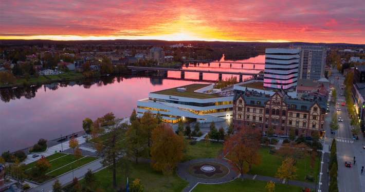 Vy över Umeå centrum