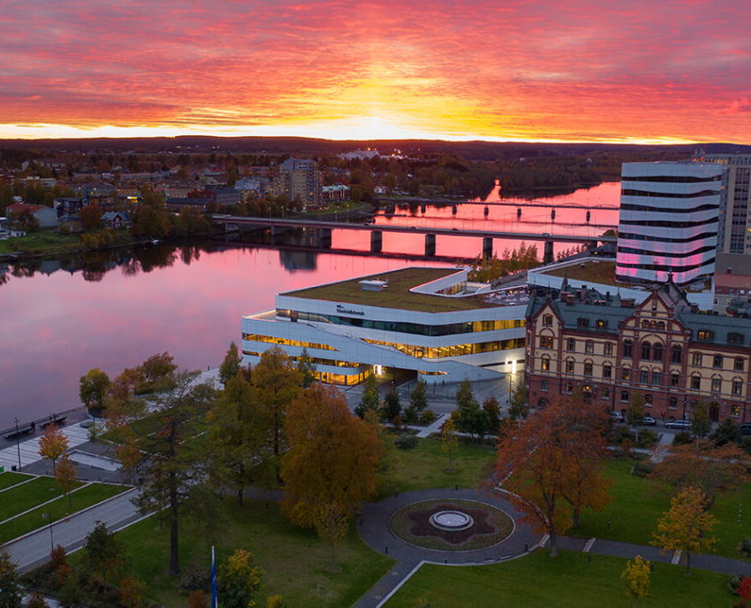 Vy över Umeå centrum