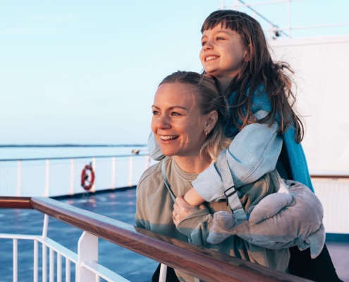 Family onboard Aurora Botnia