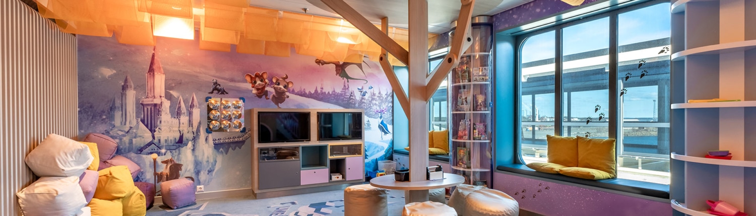 Kids area aboard Aurora Botnia
