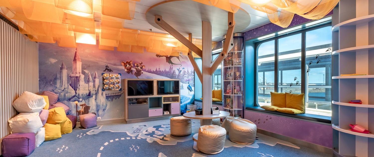 Kids area aboard Aurora Botnia