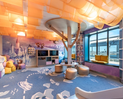 Kids area aboard Aurora Botnia