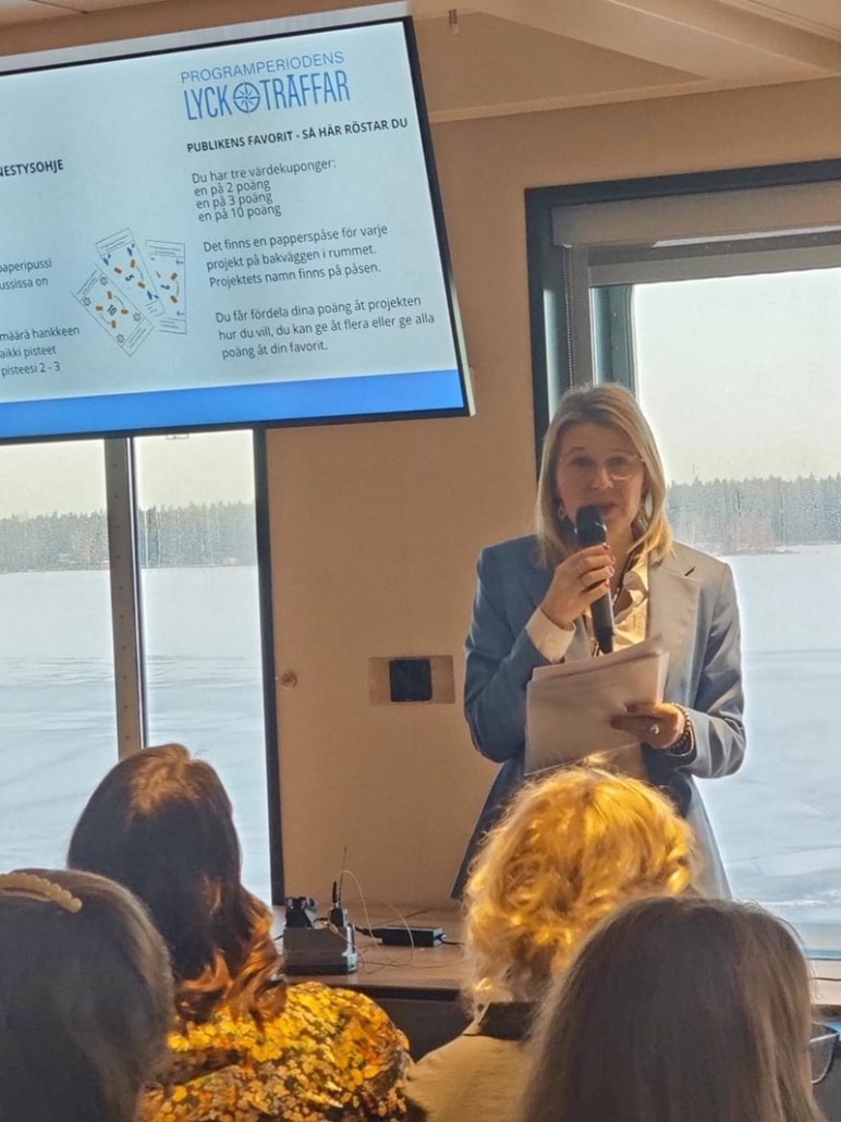 Aktion Österbotten keynote aboard Aurora Botnia