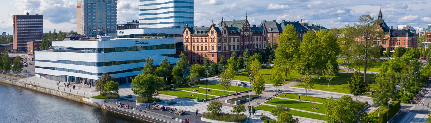 Umeå City by the river. Photo: Fredrik Larsson/ Visit Umeå