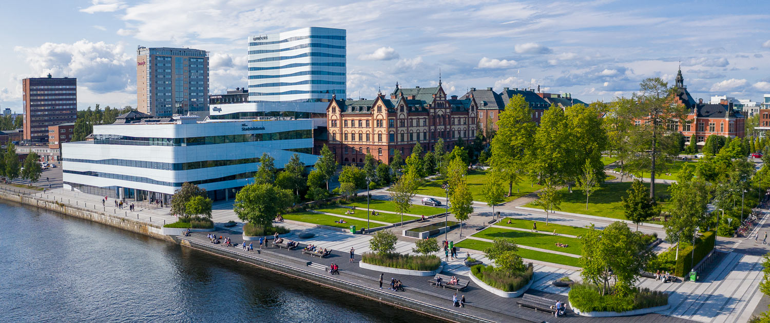 Umeå City by the river. Photo: Fredrik Larsson/ Visit Umeå