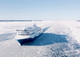 Wasaline's Aurora Botnia in winter traffic