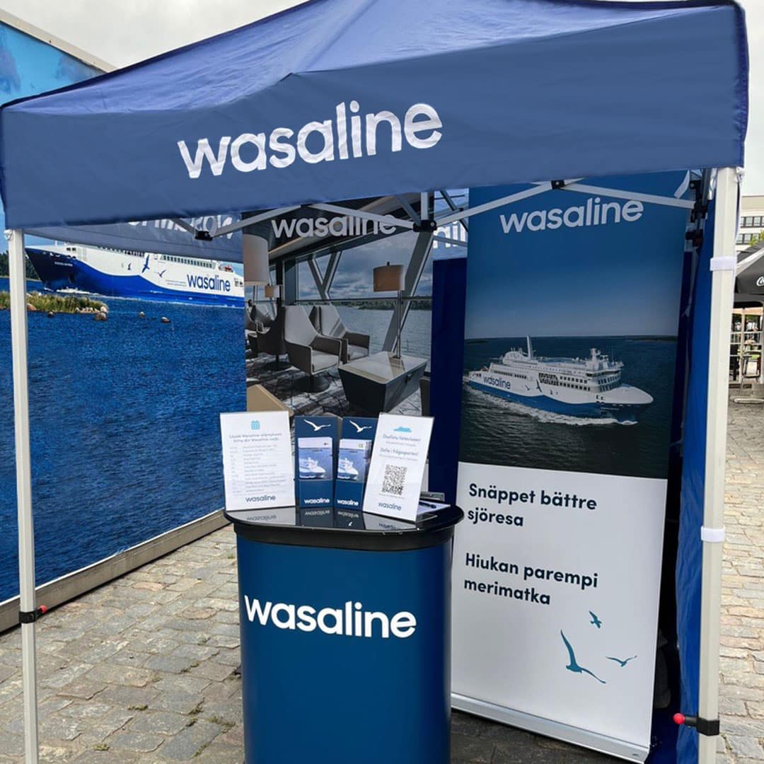 Wasaline booth at a trade fair