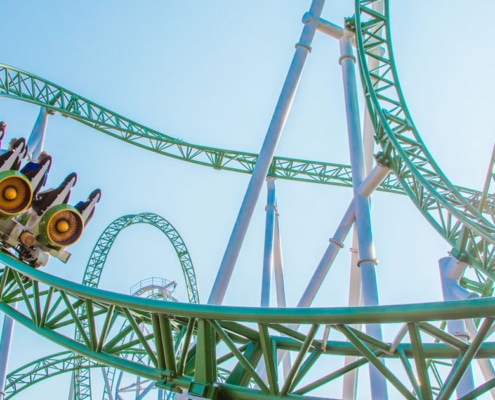 Roller coaster at PowerPark