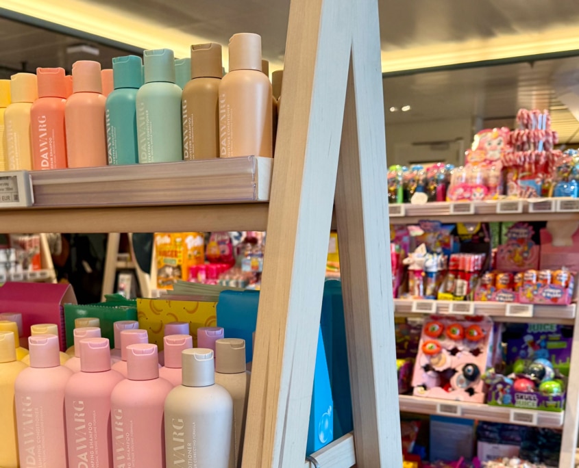 The onboard shop of Aurora Botnia