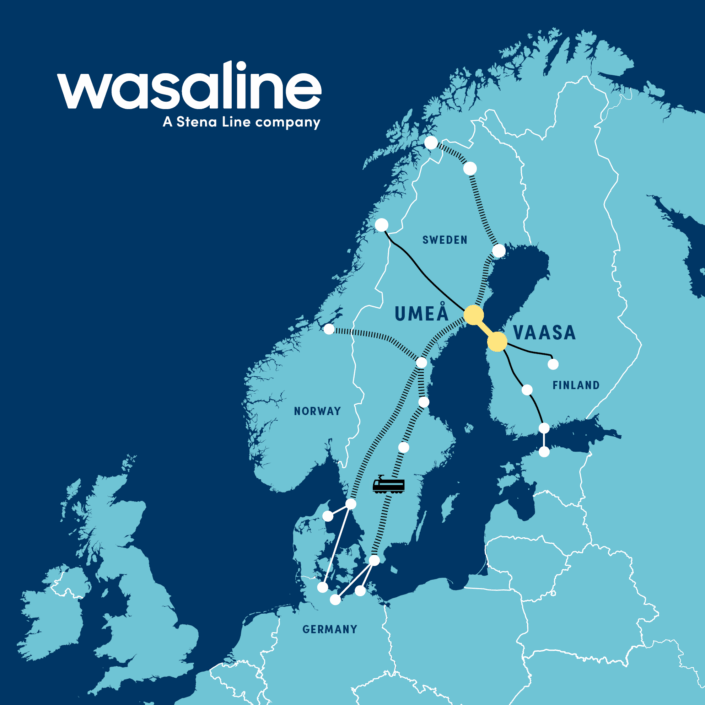 Wasaline Cargo connects to Swedish intermodal rail transports