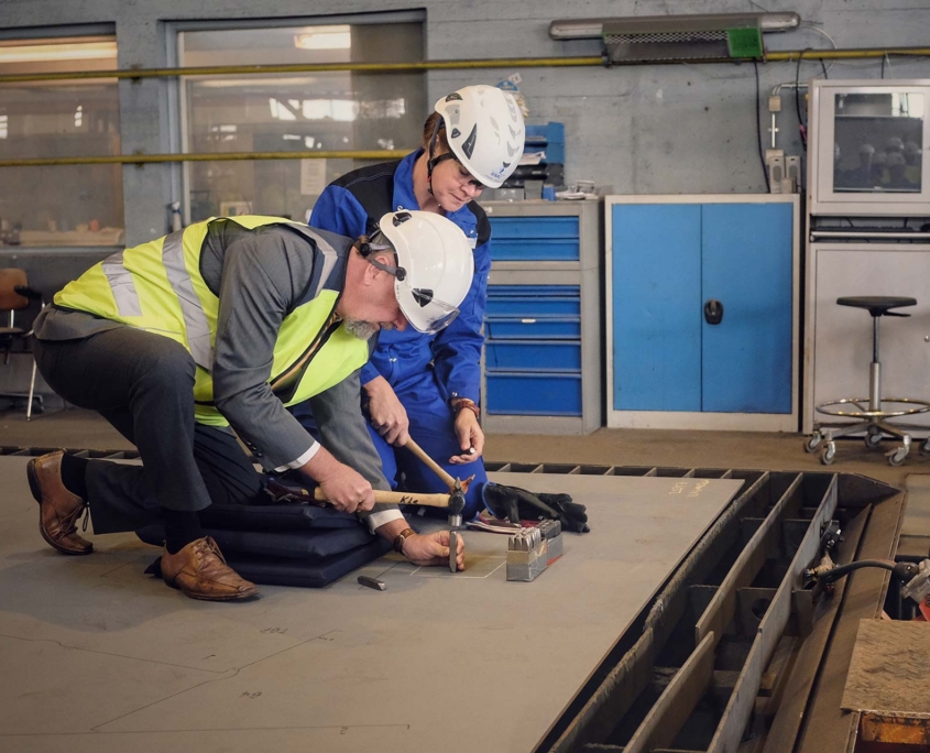 Keel laying ceremony of Aurora Botnia